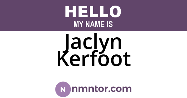Jaclyn Kerfoot