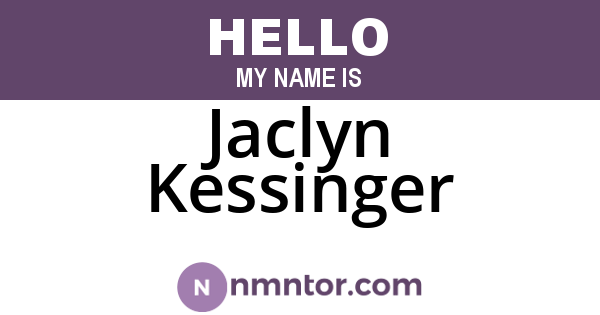 Jaclyn Kessinger