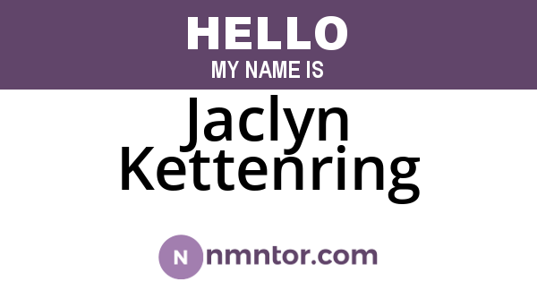 Jaclyn Kettenring