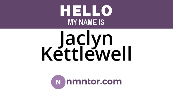 Jaclyn Kettlewell