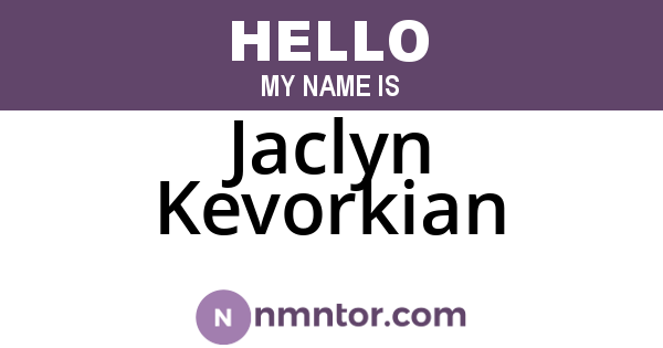 Jaclyn Kevorkian
