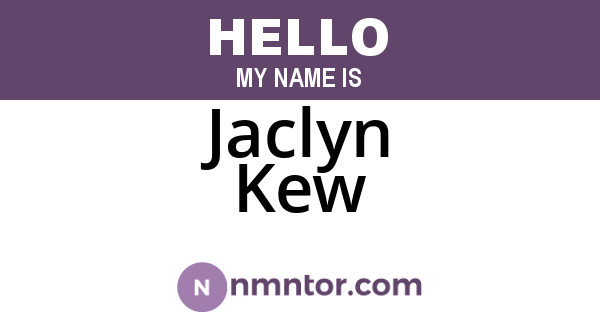 Jaclyn Kew
