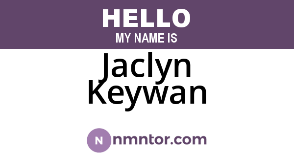 Jaclyn Keywan