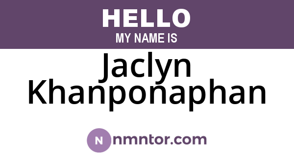 Jaclyn Khanponaphan