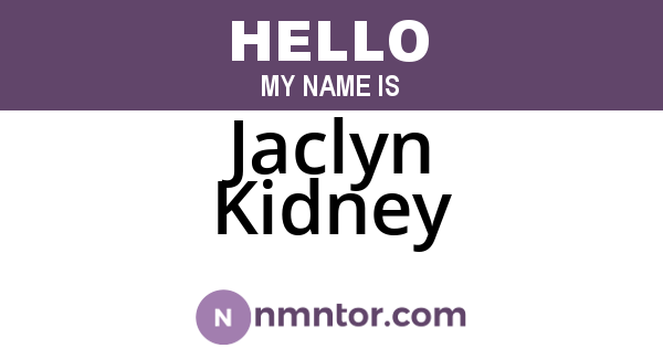 Jaclyn Kidney