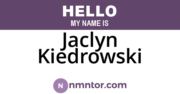 Jaclyn Kiedrowski