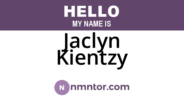 Jaclyn Kientzy