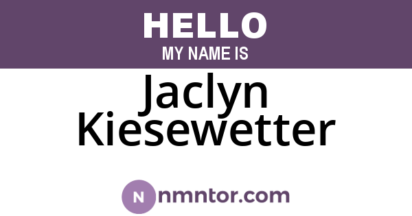 Jaclyn Kiesewetter
