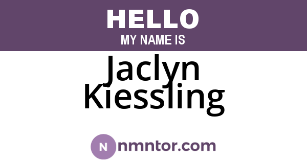 Jaclyn Kiessling