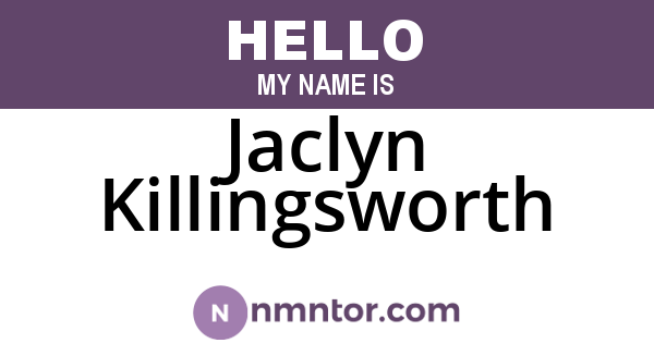 Jaclyn Killingsworth