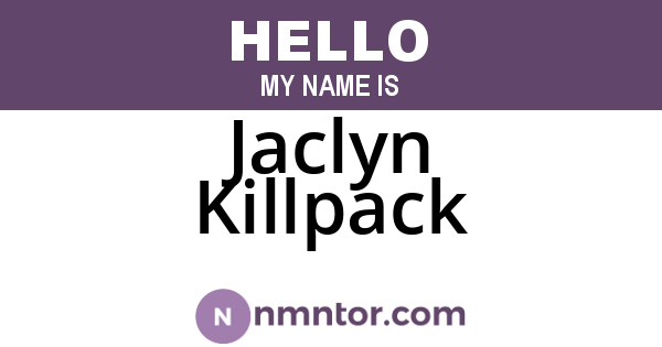 Jaclyn Killpack
