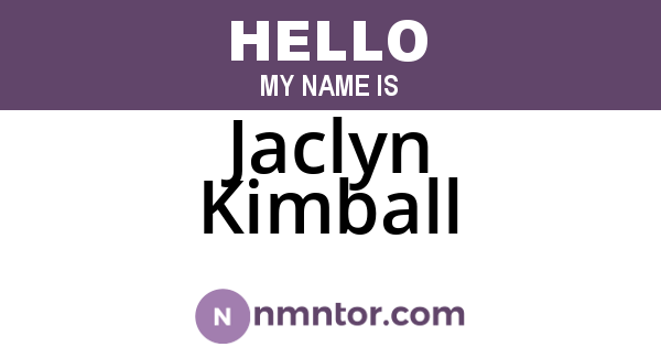 Jaclyn Kimball