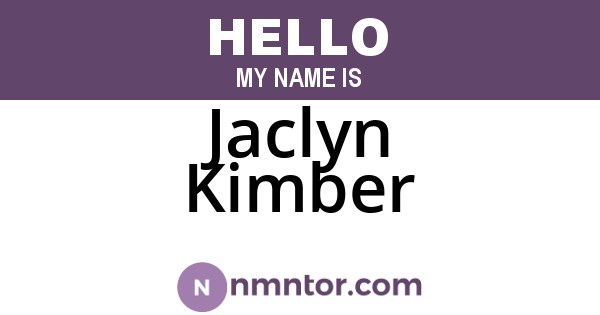 Jaclyn Kimber