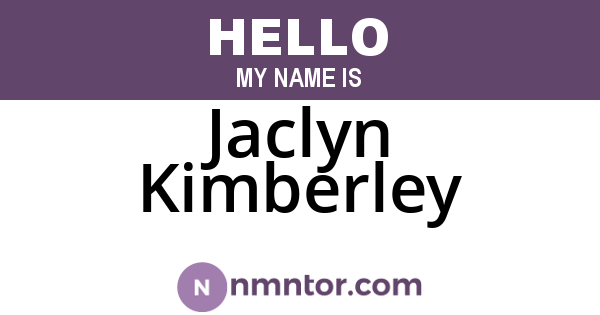 Jaclyn Kimberley