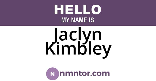 Jaclyn Kimbley