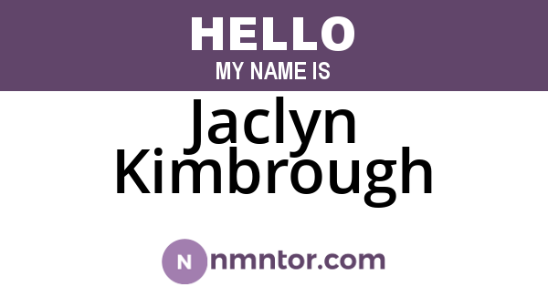 Jaclyn Kimbrough