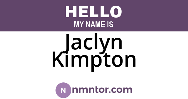 Jaclyn Kimpton