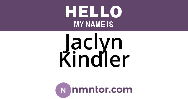 Jaclyn Kindler