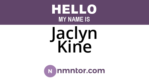 Jaclyn Kine