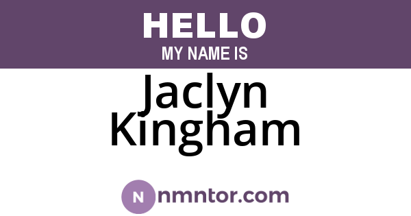 Jaclyn Kingham