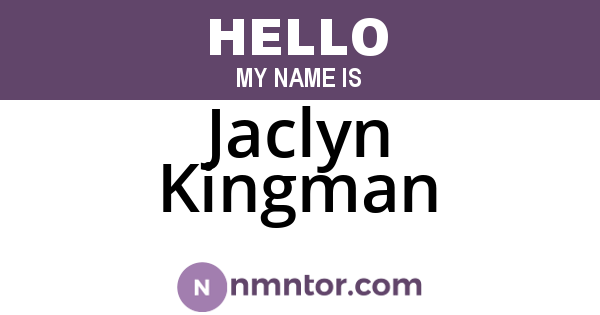 Jaclyn Kingman