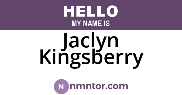 Jaclyn Kingsberry