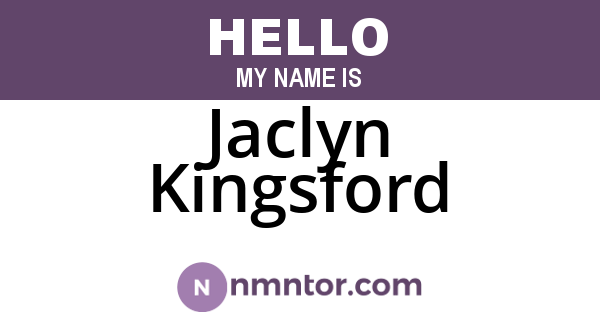 Jaclyn Kingsford