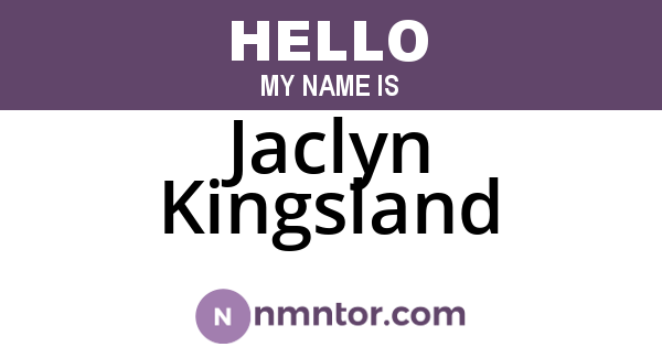 Jaclyn Kingsland