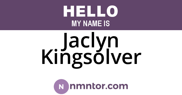 Jaclyn Kingsolver