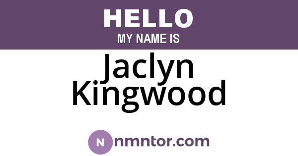 Jaclyn Kingwood