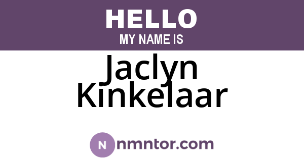 Jaclyn Kinkelaar