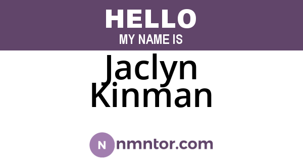 Jaclyn Kinman