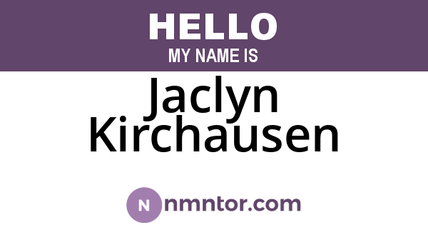 Jaclyn Kirchausen