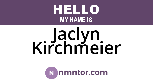 Jaclyn Kirchmeier