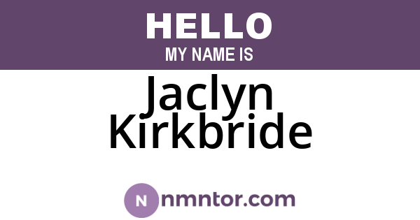 Jaclyn Kirkbride