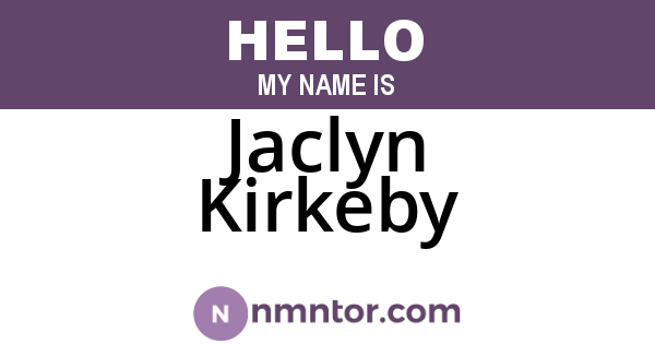 Jaclyn Kirkeby