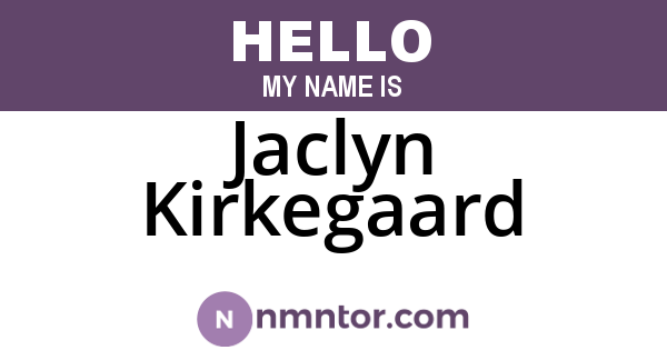 Jaclyn Kirkegaard