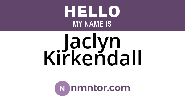 Jaclyn Kirkendall