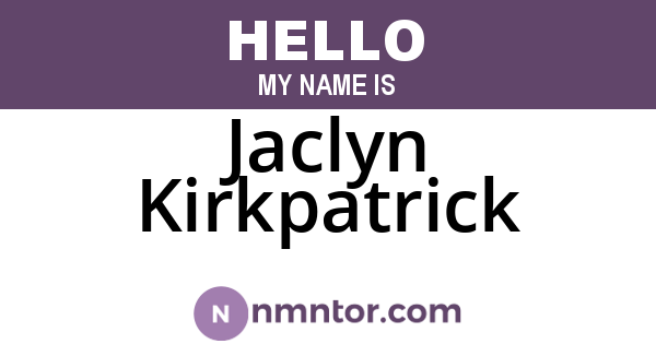 Jaclyn Kirkpatrick