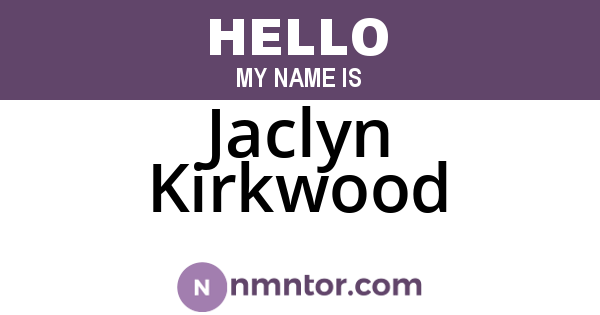 Jaclyn Kirkwood