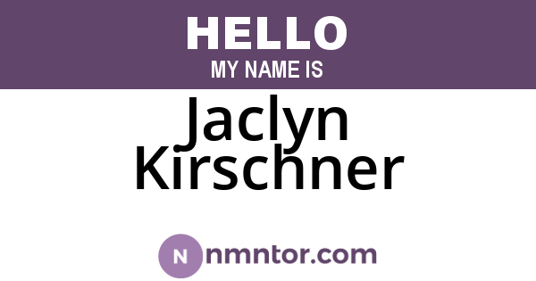 Jaclyn Kirschner