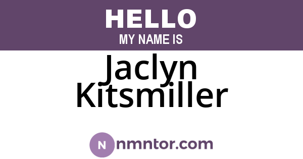 Jaclyn Kitsmiller