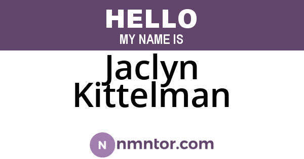 Jaclyn Kittelman