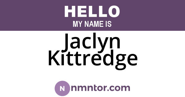 Jaclyn Kittredge