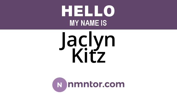 Jaclyn Kitz