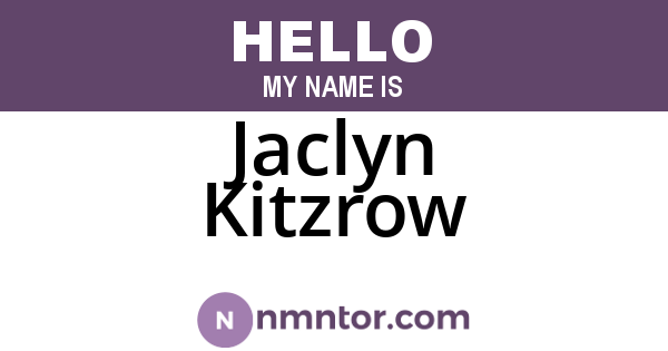 Jaclyn Kitzrow