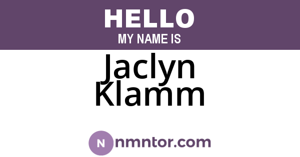 Jaclyn Klamm