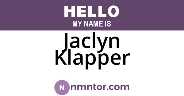 Jaclyn Klapper