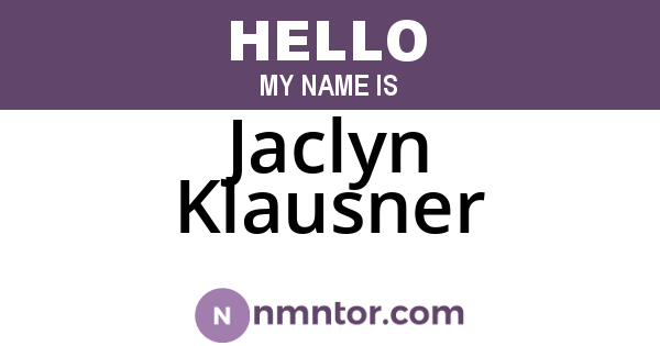 Jaclyn Klausner