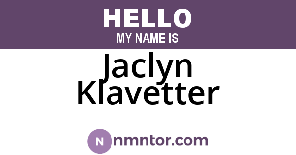 Jaclyn Klavetter